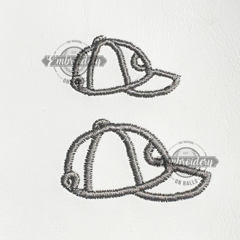 Ball Cap Outline Embroidery Design