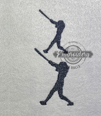 Batter High Swing - Machine Embroidery Design Softball Baseball