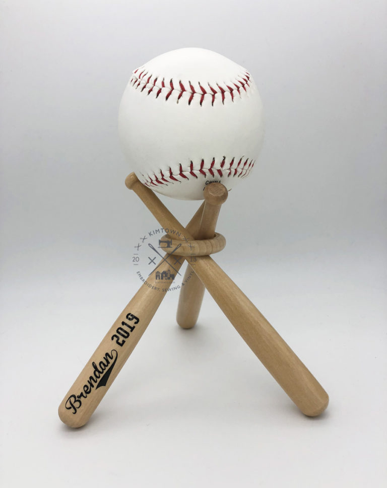 Wooden Baseball Softball Ball Display Stands – INDIVIDUAL – Embroidery ...