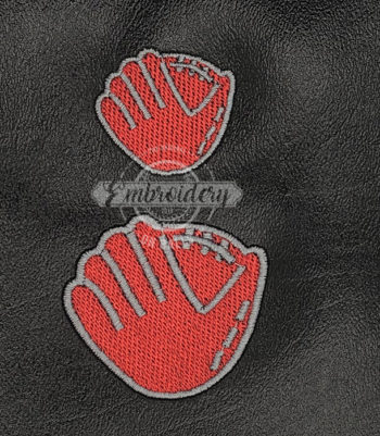 Ball Glove Filled Embroidery Design