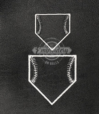 Home Plate Outline Embroidery Design