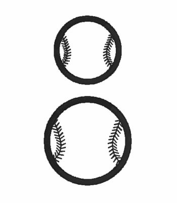 Stitched Ball Outline Embroidery Design