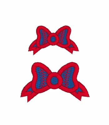 Stitched Bow Filled Embroidery Design