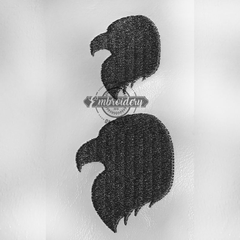 Eagle Head - Filled Baseball Softball Embroidery Design