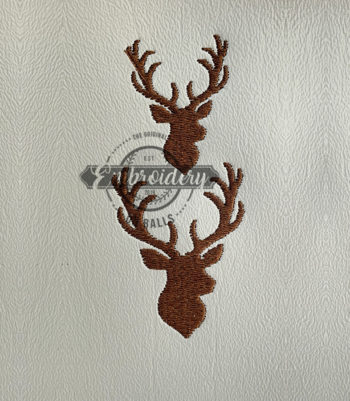 Stags Head Baseball Softball Embroidery Design