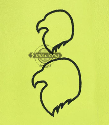 Eagle Head - Outline Baseball Softball Embroidery Design