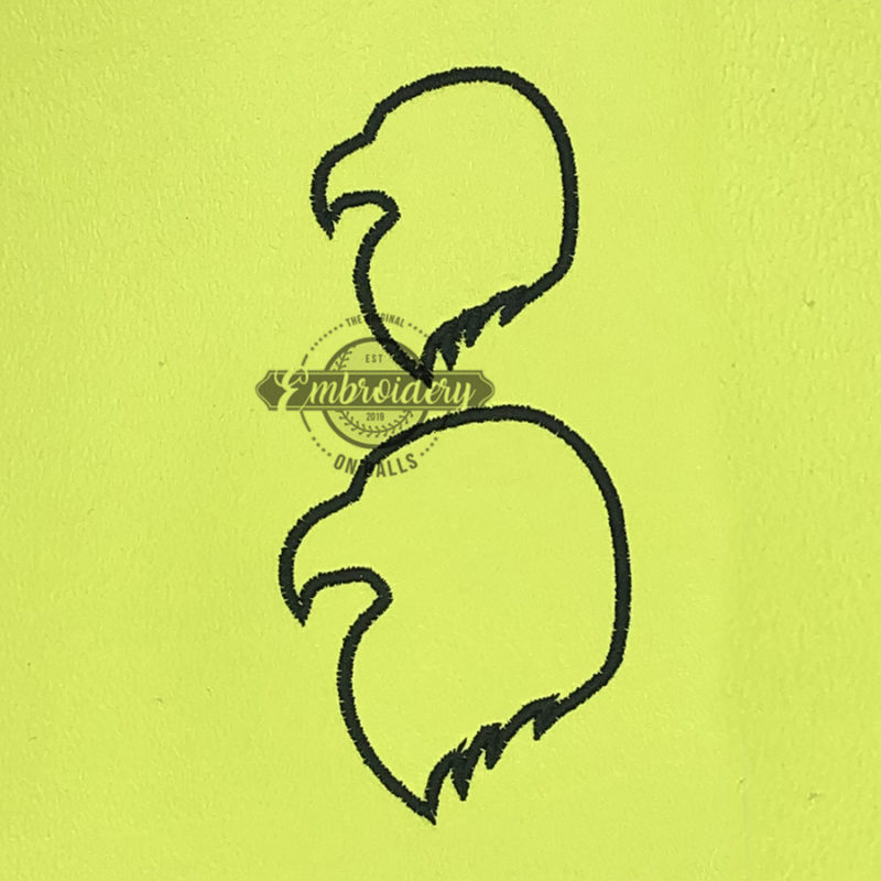 Eagle Head - Outline Baseball Softball Embroidery Design
