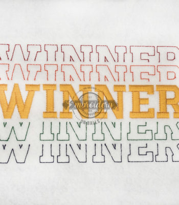 WINNER Breakout - Machine Embroidery Design