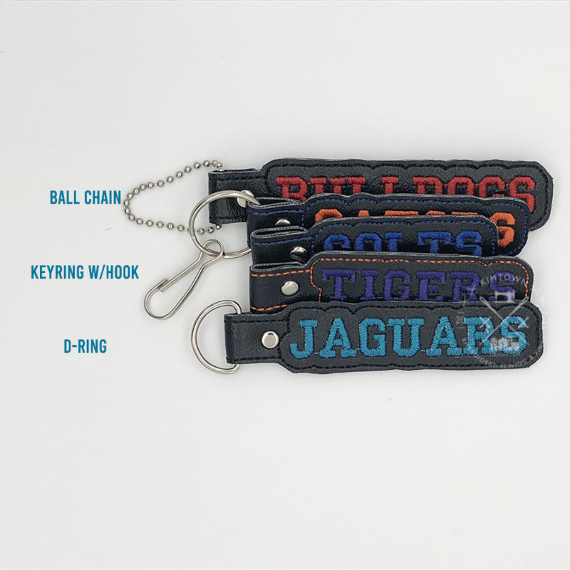 COLTS Team Key Fob - ITH Machine Embroidery Design - Image 3