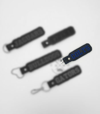 COLTS Team Key Fob - ITH Machine Embroidery Design