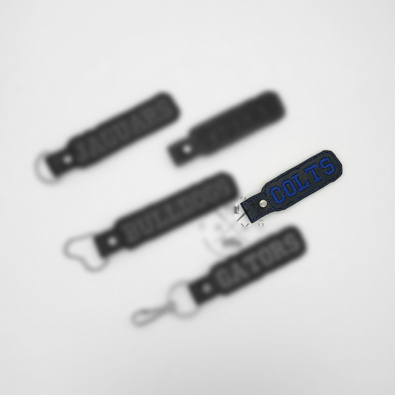 COLTS Team Key Fob - ITH Machine Embroidery Design