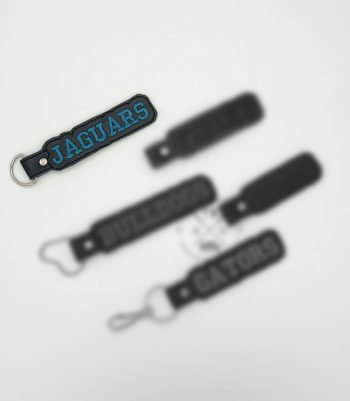 JAGUARS Team Key Fob - ITH Machine Embroidery Design