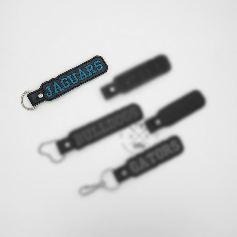 JAGUARS Team Key Fob - ITH Machine Embroidery Design