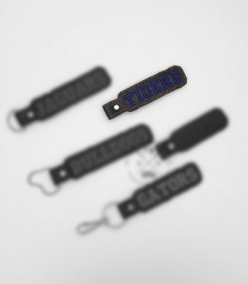 TIGERS Team Key Fob - ITH Machine Embroidery Design