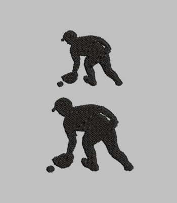 Ball Player One Hand Ground Ball (NO HAIR) - Mini Machine Embroidery Design Baseball Softball