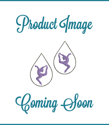 Gymnastics Teardrop Earrings – ITH Sports Machine Embroidery Design