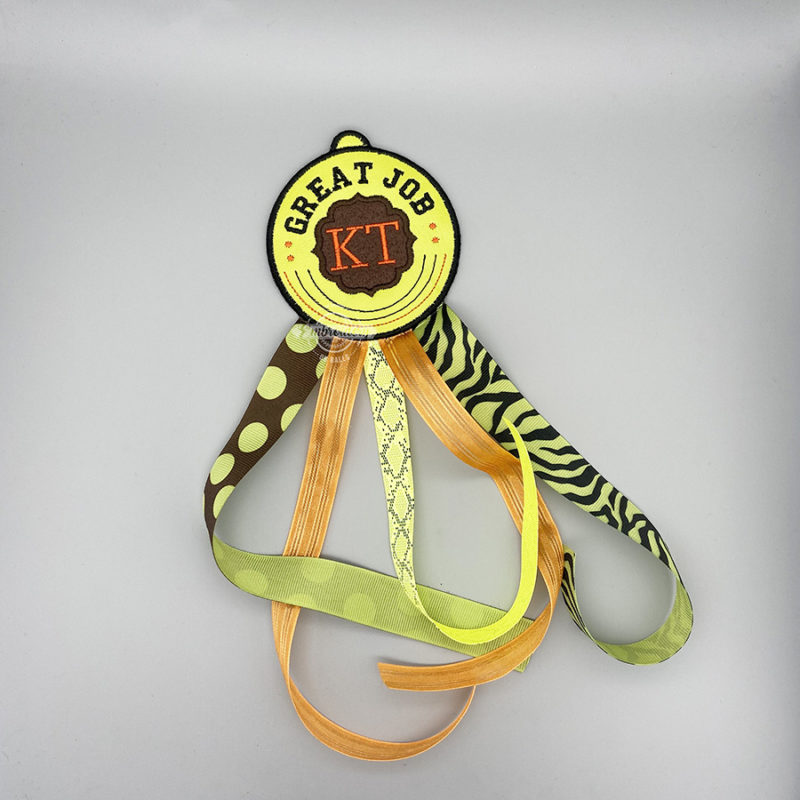 Ribbon Award In the Hoop Machine Embroidery Design