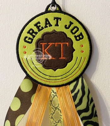 Ribbon Award In the Hoop Machine Embroidery Design