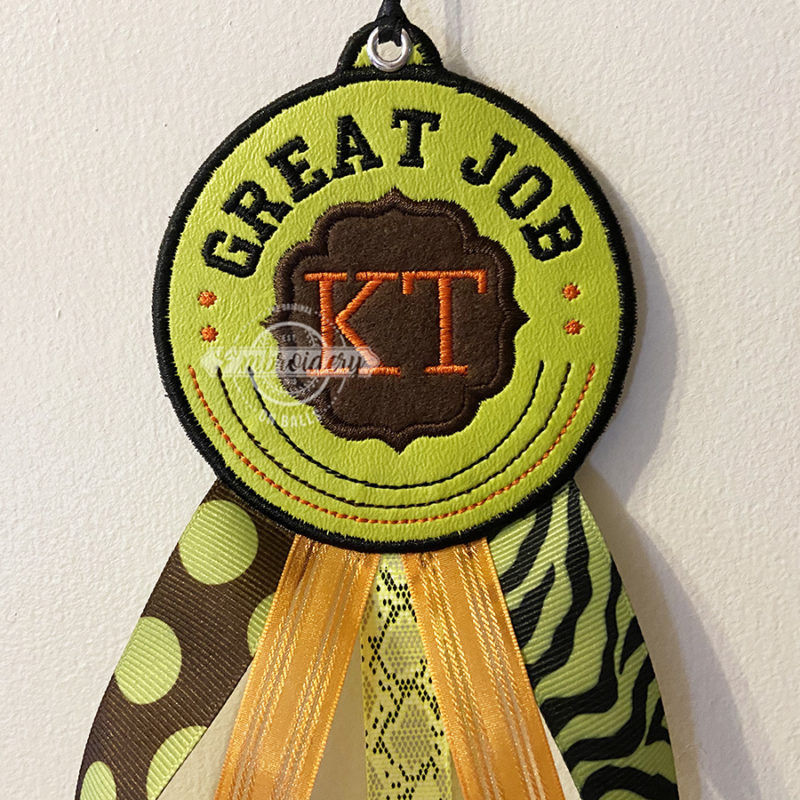 Ribbon Award In the Hoop Machine Embroidery Design