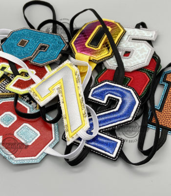 Numbers Band Hair Book - ITH Sports Machine Embroidery Design