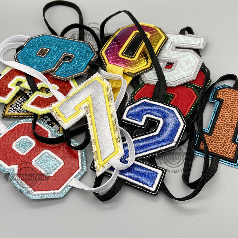 Numbers Band Hair Book - ITH Sports Machine Embroidery Design