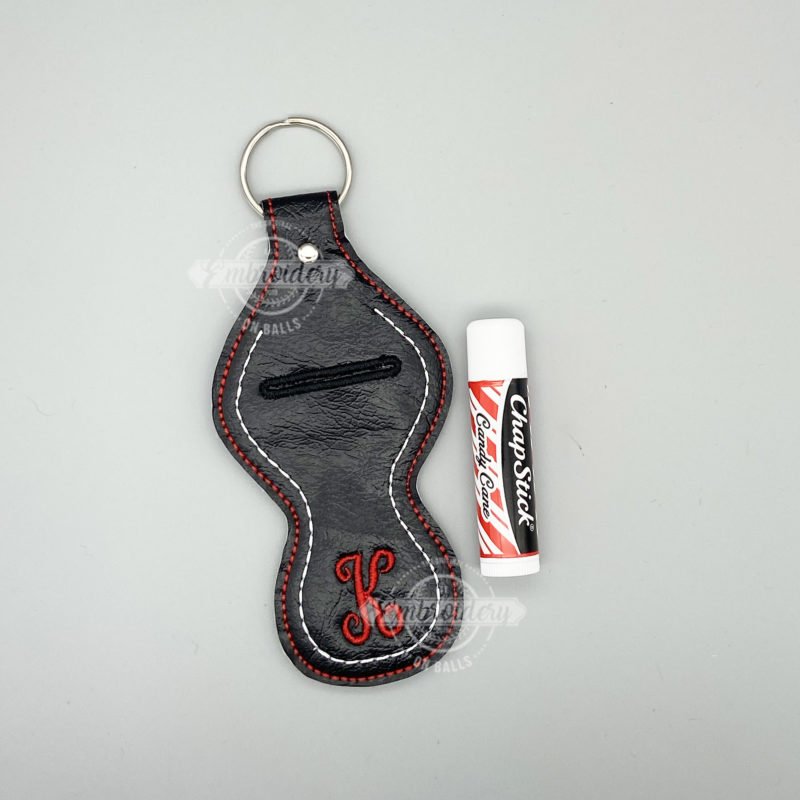 Chapstick Lipstick Gloss Holder - ITH Sports Machine Embroidery Design - Image 2