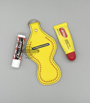 Ball Laces Chapstick Lipstick Gloss Holder - ITH Sports Machine Embroidery Design