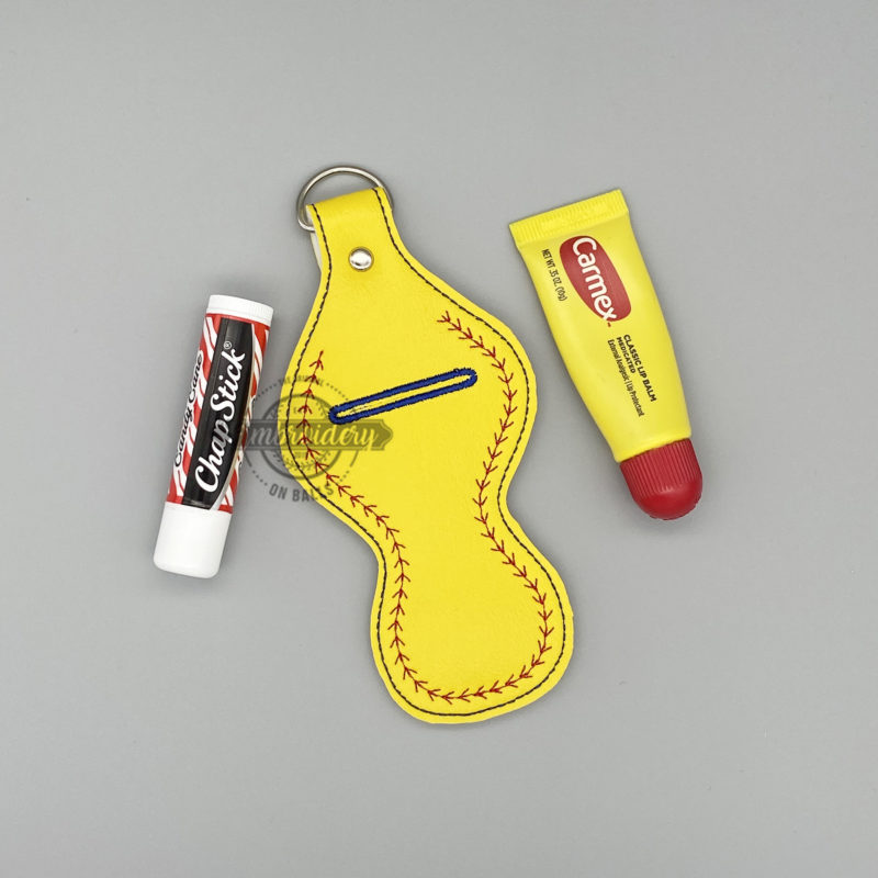 Ball Laces Chapstick Lipstick Gloss Holder - ITH Sports Machine Embroidery Design
