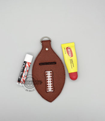 Football Chapstick Lipstick Gloss Holder - ITH Sports Machine Embroidery Design
