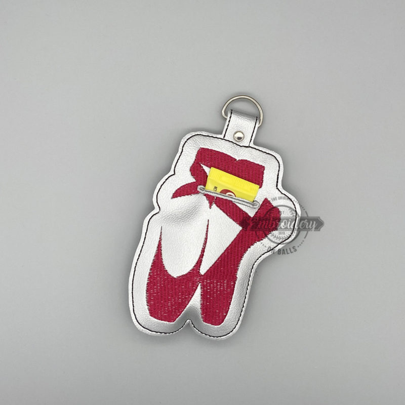 Ballet Pointe Shoes Chapstick Lipstick Gloss Holder - ITH Sports Machine Embroidery Design - Image 2