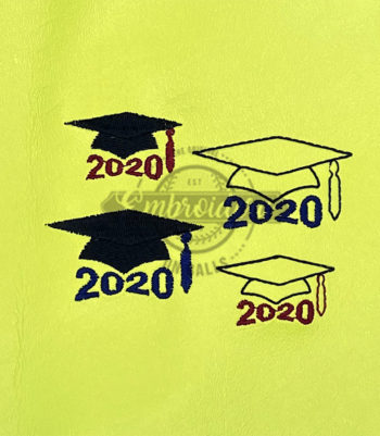 Graduation Cap Year 2020 - Mini Machine Embroidery Design