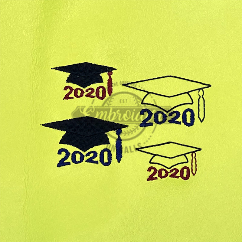 Graduation Cap Year 2020 - Mini Machine Embroidery Design