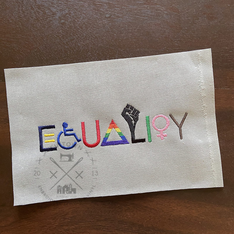 EQUALITY Machine Embroidery Design