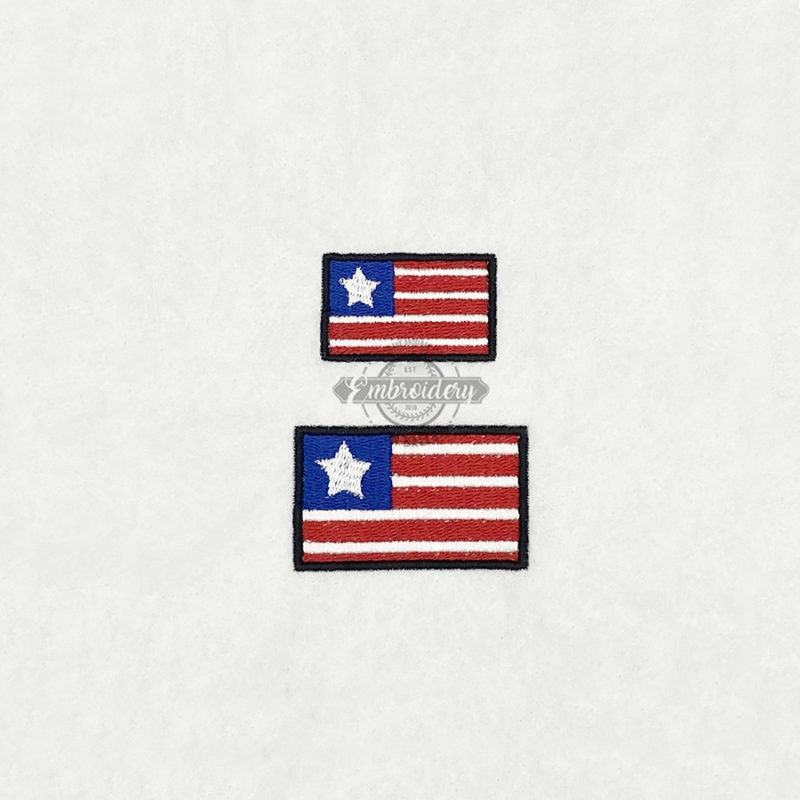 US Flag Stars Stipes - Mini Machine Embroidery Design