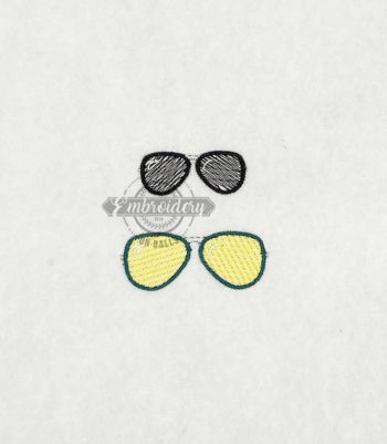 Glasses Shades Sunglasses - Mini Machine Embroidery Design
