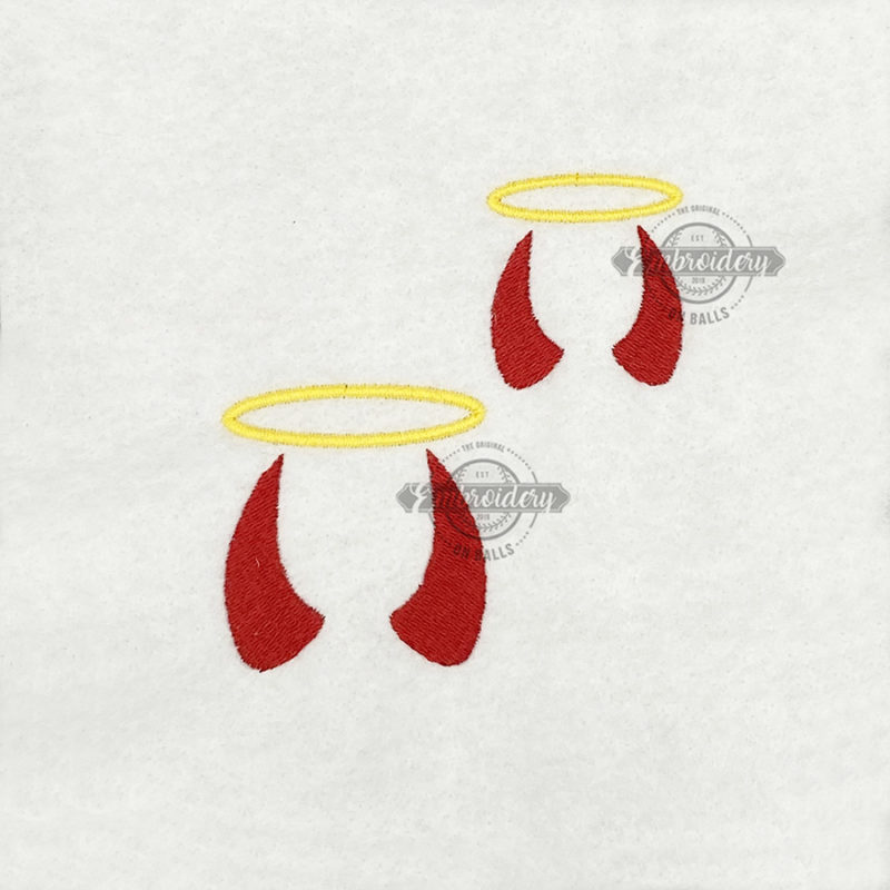 Devil Horns and Halos - Mini Machine Embroidery Design