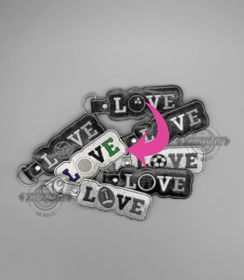 Golf LOVE  Key Fob - ITH Machine Embroidery Design