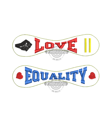Love Equality Baseball Panel Builder- ITH Machine Embroidery Design