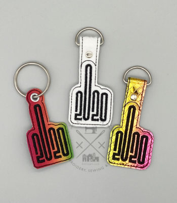 2020 Middle Finger Keyfob Design – Machine Embroidery Design