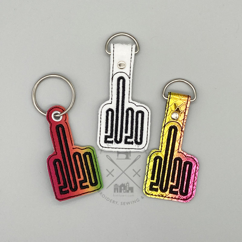 2020 Middle Finger Keyfob Design – Machine Embroidery Design