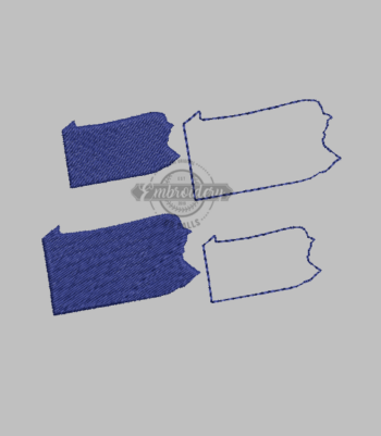 States - Pennsylvania - Mini Machine Embroidery Design