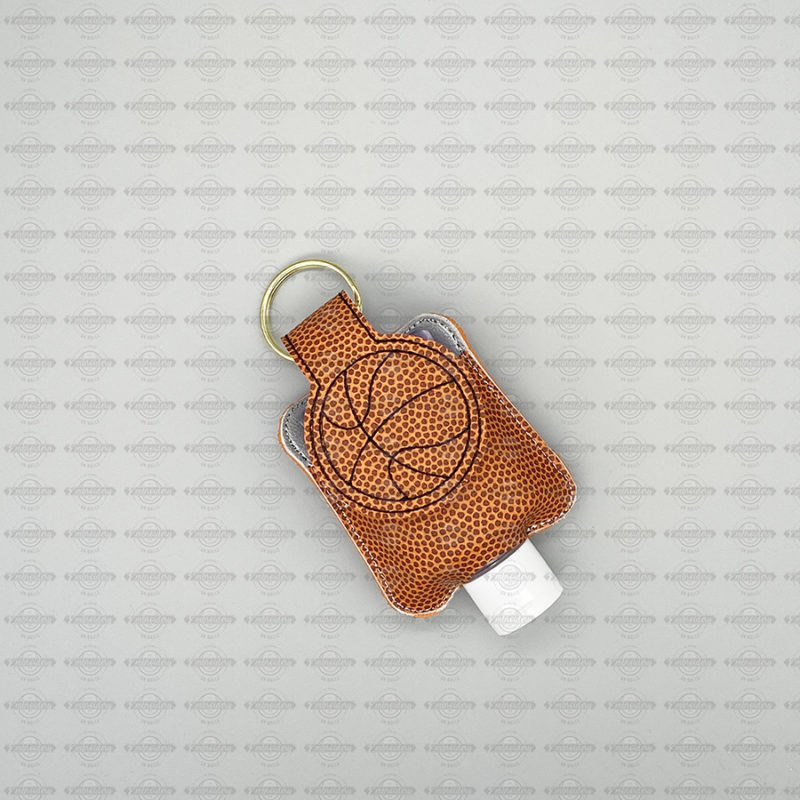 BASKETBALL Hand Sanitizer Holder - Digital Machine Embroidery Design File - Image 2