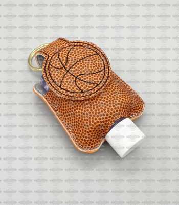 BASKETBALL Hand Sanitizer Holder - Digital Machine Embroidery Design File