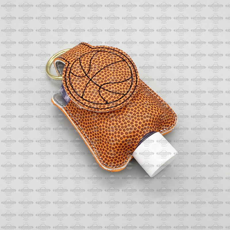 BASKETBALL Hand Sanitizer Holder - Digital Machine Embroidery Design File