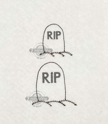RIP Tombstone - SPOOKY Halloween Stitches - Machine Embroidery Designs