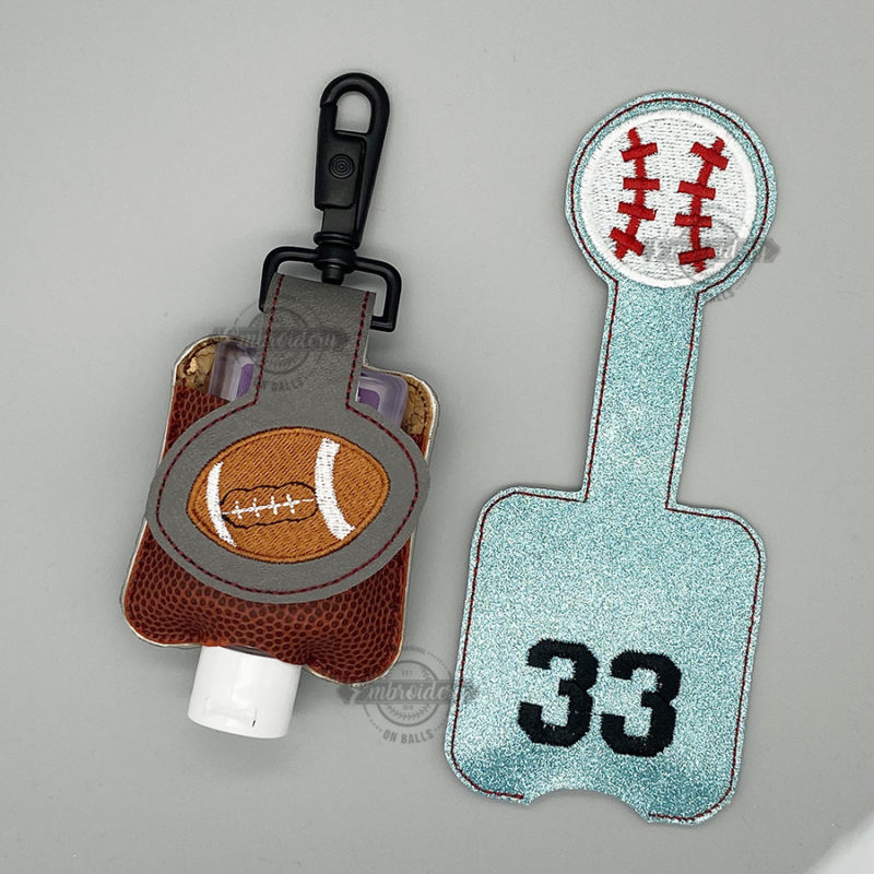 BASEBALL SOFTBALL Hand Sanitizer Holder - Digital Machine Embroidery Design File - Image 2
