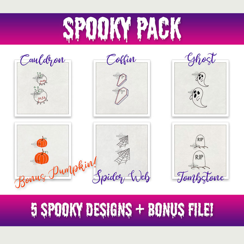 SPOOKY Stitches Halloween PACK - Machine Embroidery Designs
