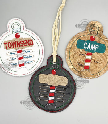 ITH North Pole Ornament Novelty- Christmas Machine Embroidery Design