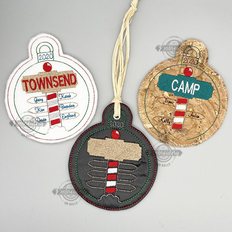 ITH North Pole Ornament Novelty- Christmas Machine Embroidery Design
