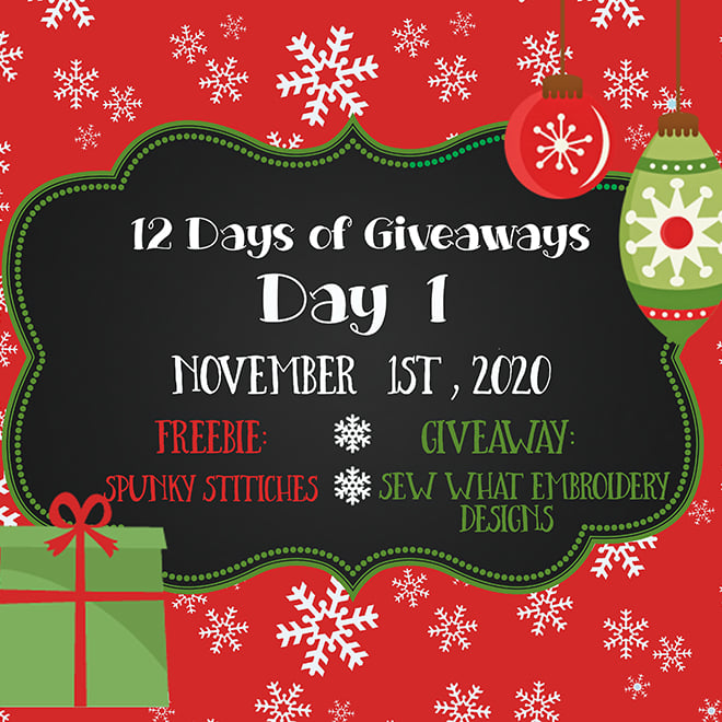 12 Days of Giveaways – Day 1 – 2020